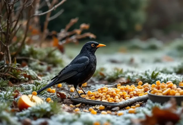 Pourquoi les merles désertent les mangeoires quand le froid arrive (et comment encore les nourrir)